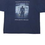 ADIDAS Mens Navy Blue Notre Dame Football Graphic T-Shirt XL Short Sleeve Crew