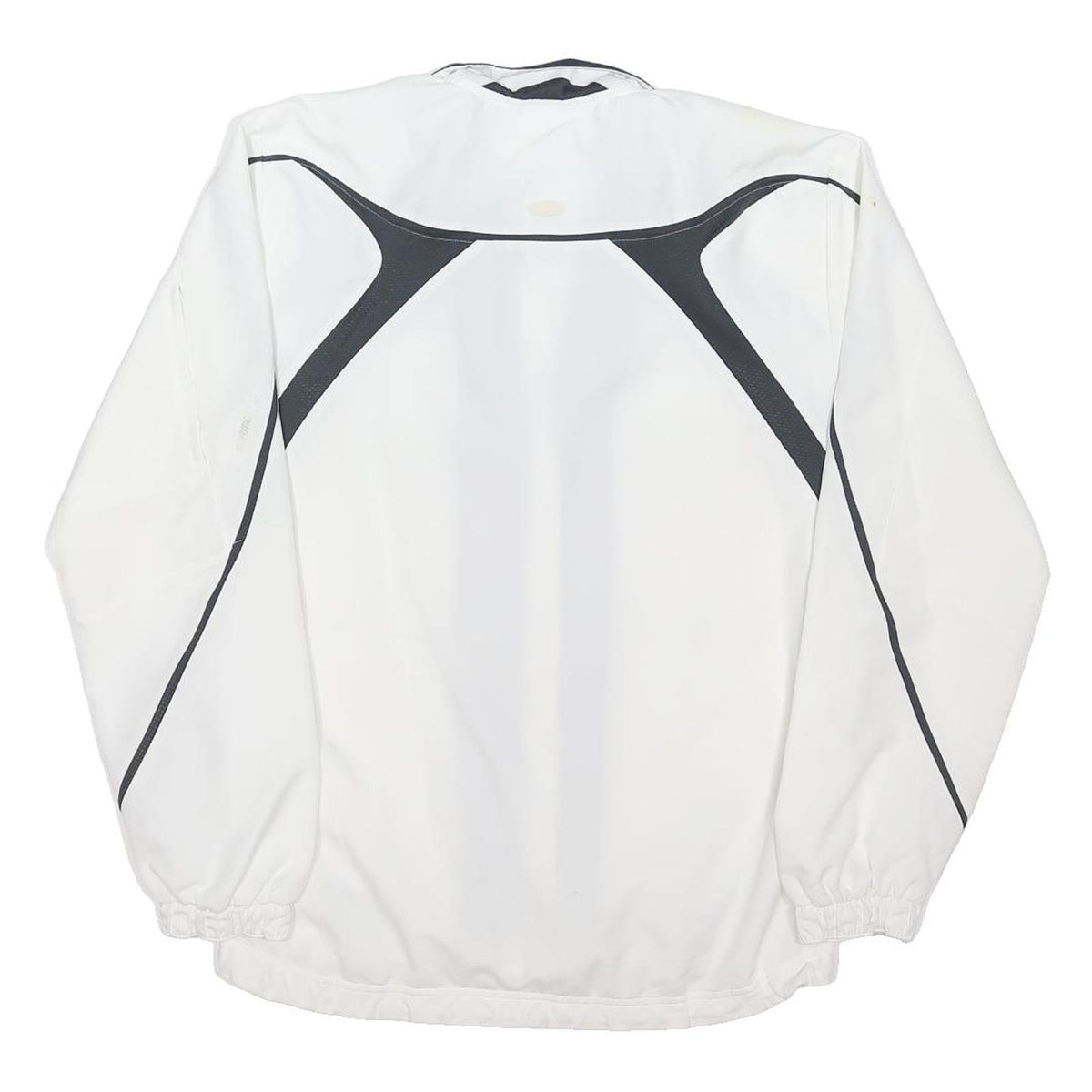 ADIDAS Mens White Black Track Jacket XL Polyester Blend Zip Athletic Sportswear