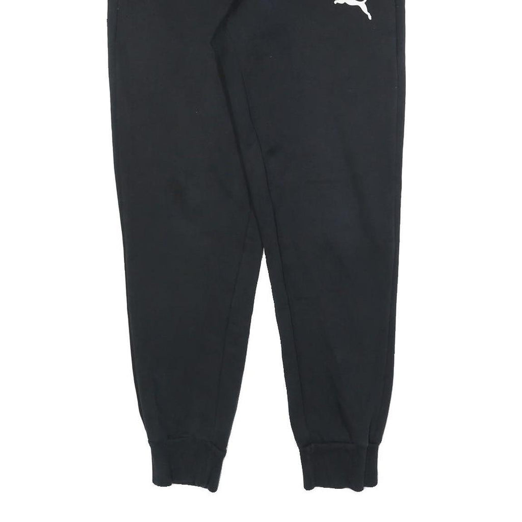 PUMA Mens Joggers Black Slim Tapered S W26 L28 Cotton Blend Casual Activewear