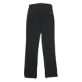 LEVI'S 595 02 Womens Jeans Black Slim Straight Denim Medium W26 L32 Zip Closure