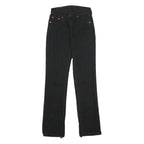 LEVI'S 595 02 Womens Jeans Black Slim Straight Denim Medium W26 L32 Zip Closure