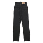 LEVI'S 595 02 Womens Jeans Black Slim Straight Denim Medium W26 L32 Zip Closure