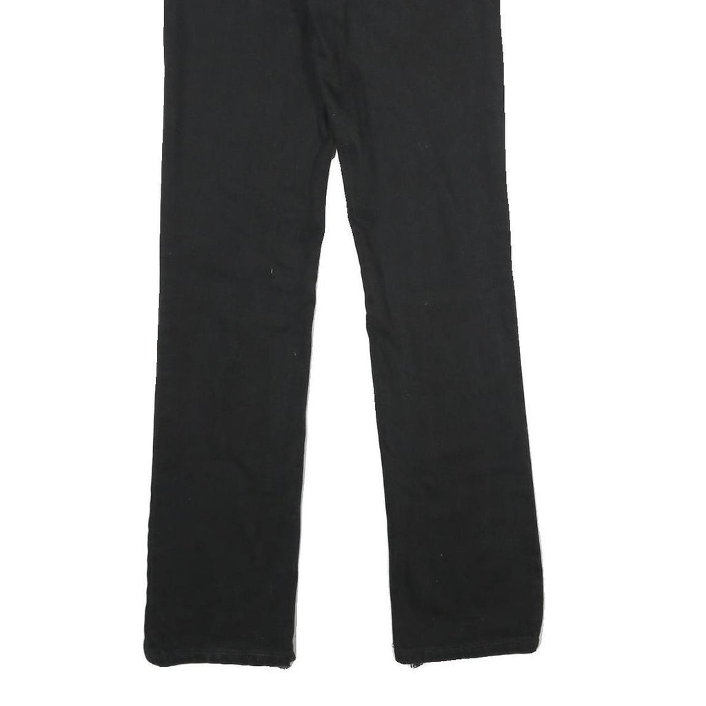 LEVI'S 595 02 Womens Jeans Black Slim Straight Denim Medium W26 L32 Zip Closure