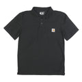 CARHARTT Mens Black Short Sleeve Plain S Cotton Blend Polo Shirt Workwear