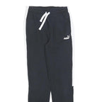 PUMA Mens Joggers Black & White Slim Tapered XS W25 L28 Cotton Blend