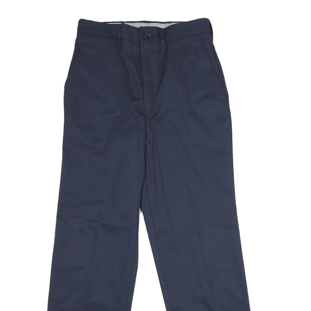 RED KAP Mens Polyester Blend Navy Regular Straight Trousers W30 L31 Classic Zip