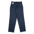 RED KAP Mens Polyester Blend Navy Regular Straight Trousers W30 L31 Classic Zip