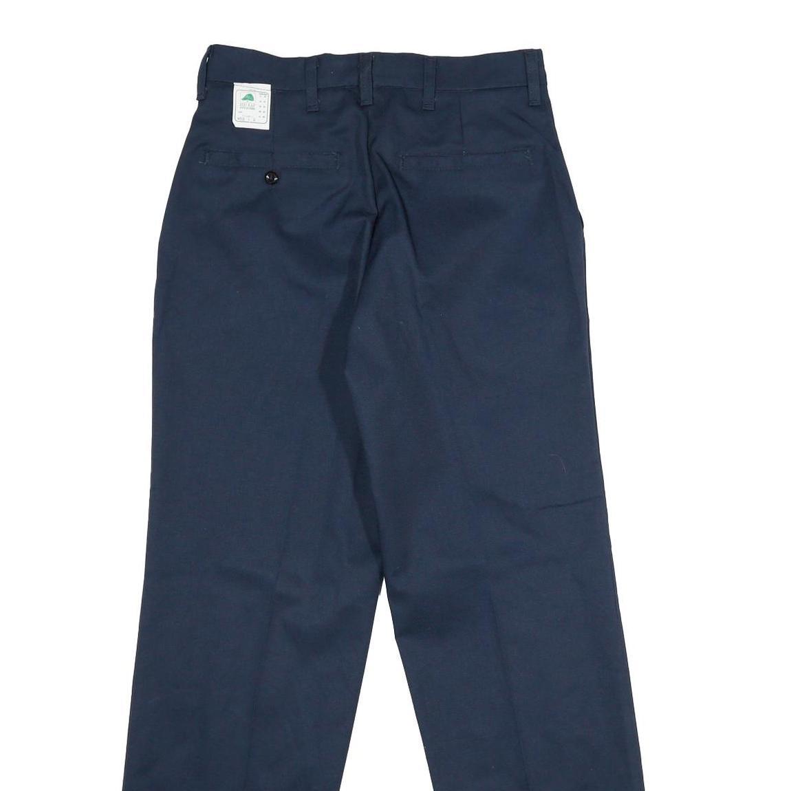 RED KAP Mens Polyester Blend Navy Regular Straight Trousers W30 L31 Classic Zip