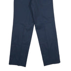 RED KAP Mens Polyester Blend Navy Regular Straight Trousers W30 L31 Classic Zip