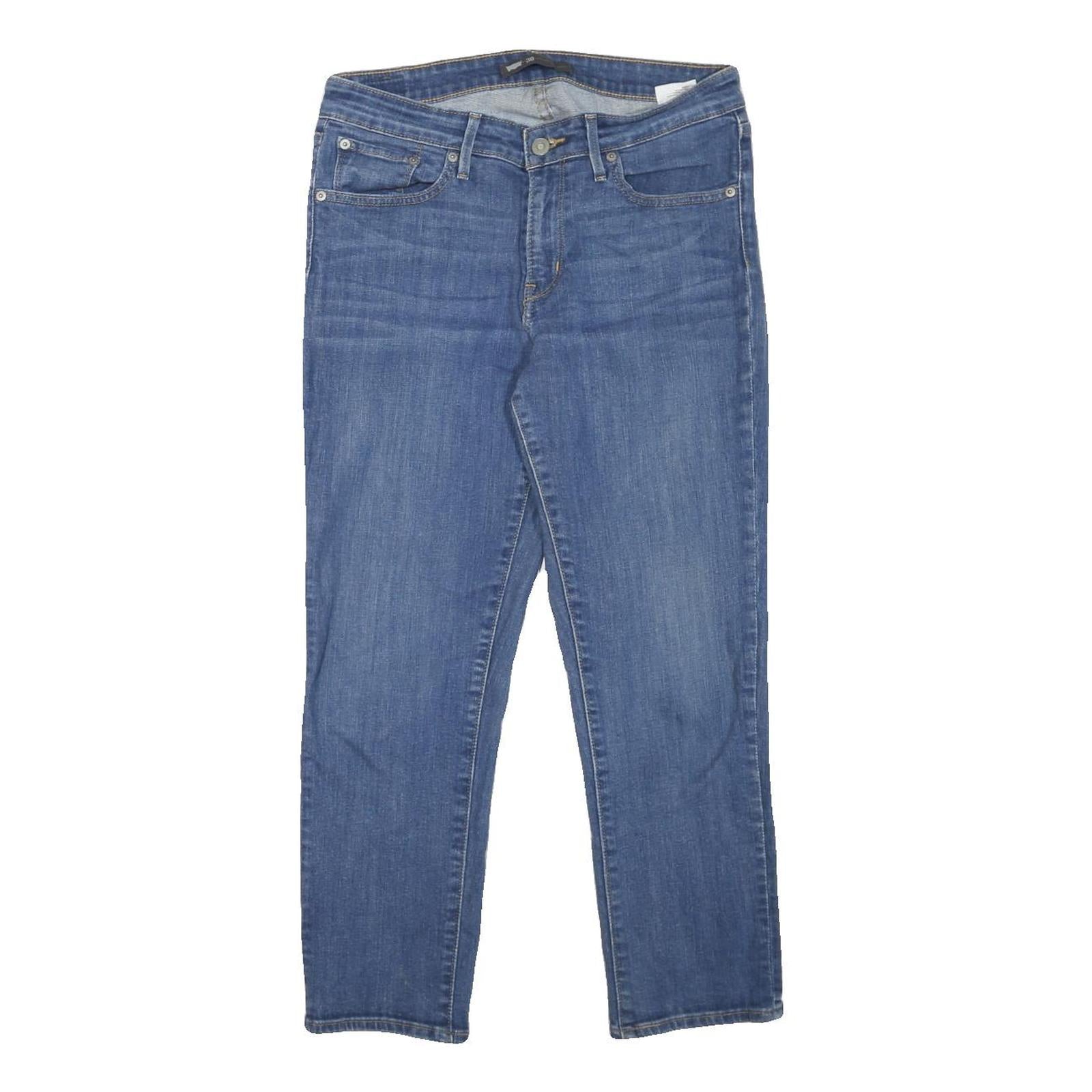 LEVI'S Womens Regular Fit Denim Jeans Blue Straight Zip W30 L25 Classic Style