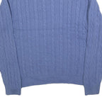 CHAPS Mens Blue Patterned Cotton Blend Jumper Crew Neck Basic Knit XL Casual