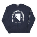 CHAMPION Mens Navy The Biggest Little Dispensary Crew Neck L Sweatshirt Cotton
