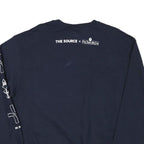 CHAMPION Mens Navy The Biggest Little Dispensary Crew Neck L Sweatshirt Cotton