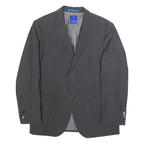 JOOP! Mens Grey Classic Jacket M Woven Plain Formal Button Closure