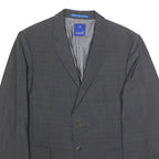 JOOP! Mens Grey Classic Jacket M Woven Plain Formal Button Closure