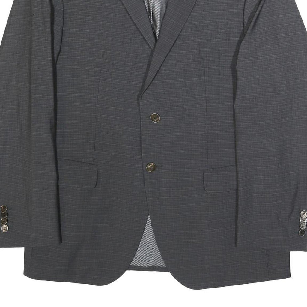 JOOP! Mens Grey Classic Jacket M Woven Plain Formal Button Closure