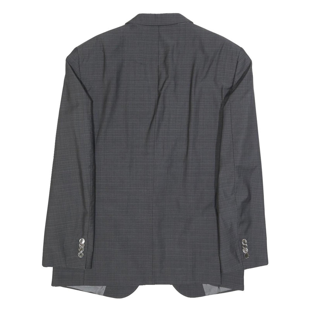 JOOP! Mens Grey Classic Jacket M Woven Plain Formal Button Closure