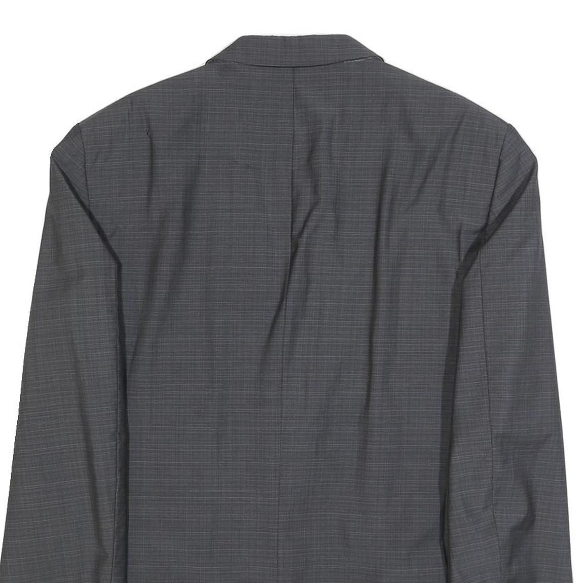 JOOP! Mens Grey Classic Jacket M Woven Plain Formal Button Closure