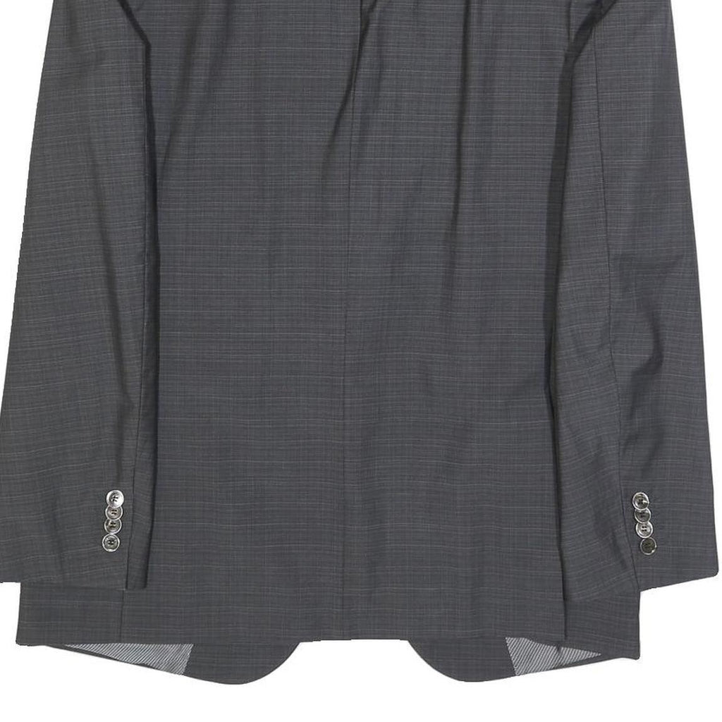 JOOP! Mens Grey Classic Jacket M Woven Plain Formal Button Closure