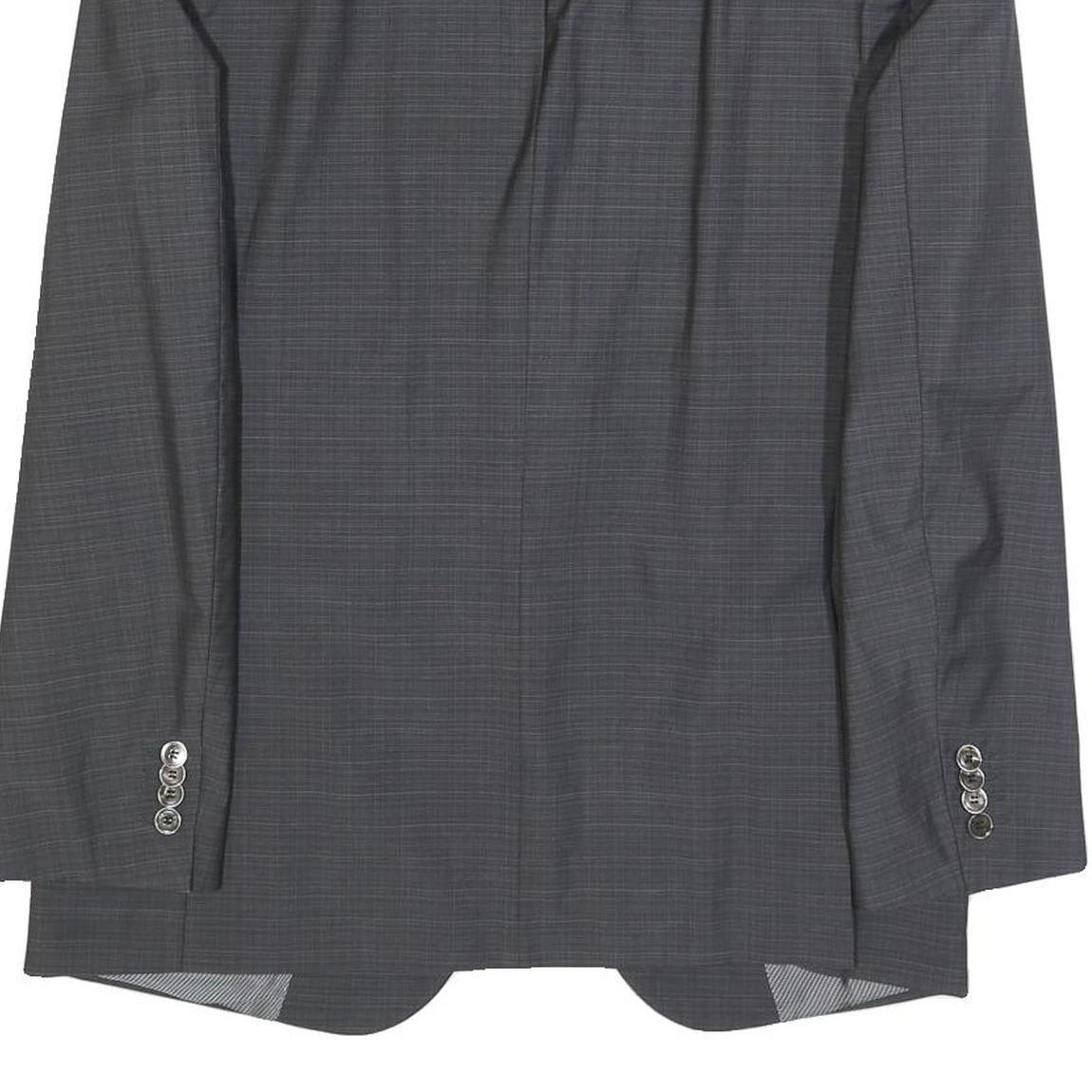 JOOP! Mens Grey Classic Jacket M Woven Plain Formal Button Closure