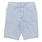 GREEN LABEL BY HIS Mens Shorts Blue Denim Casual M W32 Cotton Blend Relaxed Fit