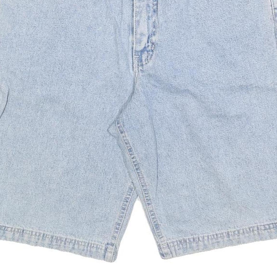 GREEN LABEL BY HIS Mens Shorts Blue Denim Casual M W32 Cotton Blend Relaxed Fit