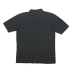 KAPPA Mens Black Short Sleeve Plain M Cotton Polo Shirt Casual Basic
