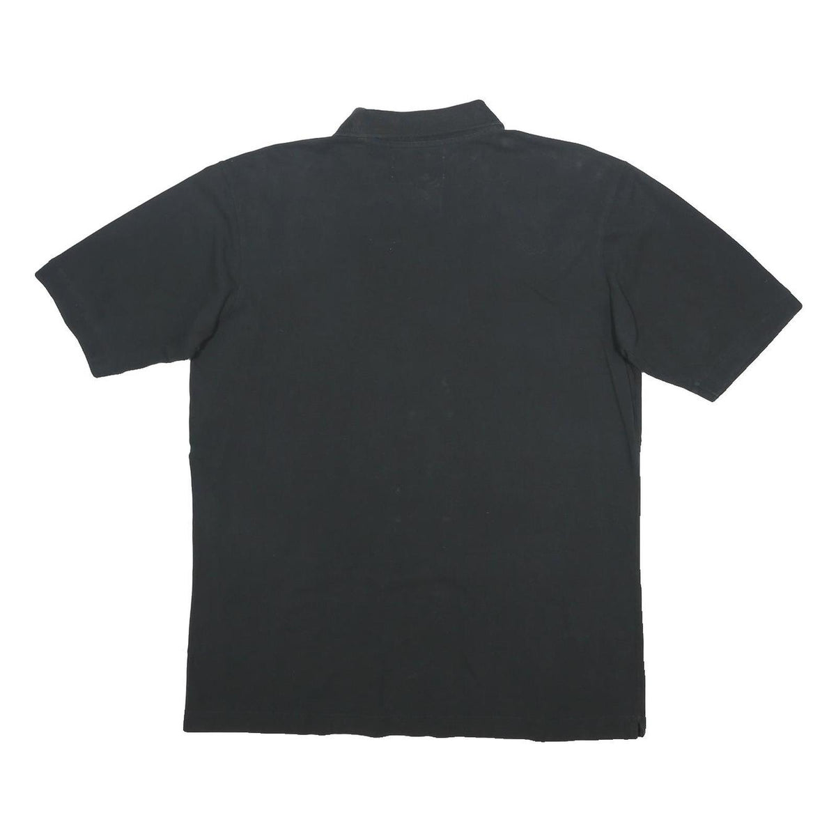 KAPPA Mens Black Short Sleeve Plain M Cotton Polo Shirt Casual Basic