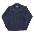 CLIQUE Mens Navy Blue Jacket M Polyester Plain Zip Casual Lightweight Outerwear