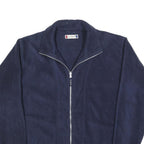 CLIQUE Mens Navy Blue Jacket M Polyester Plain Zip Casual Lightweight Outerwear