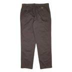 CALVIN KLEIN JEANS Mens Relaxed Brown Cotton Blend Trousers W37 L33 Casual Fit