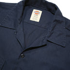 DICKIES Mens Navy Blue Work Shirt M Button Up Long Sleeve Durable