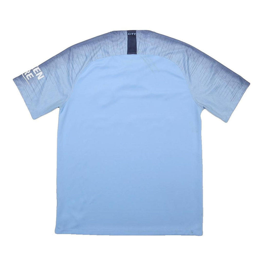 NIKE Mens Blue Manchester City Football Shirt L Short Sleeve V-Neck Sports