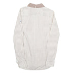 TOMMY HILFIGER Womens Shirt Beige Check Long Sleeve UK 8