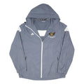 ADIDAS Mens Grey & White KSU Club Sports Officer Zip Jacket L Polyester Blend