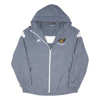 ADIDAS Mens Grey & White KSU Club Sports Officer Zip Jacket L Polyester Blend