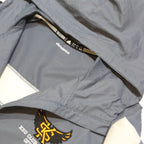ADIDAS Mens Grey & White KSU Club Sports Officer Zip Jacket L Polyester Blend