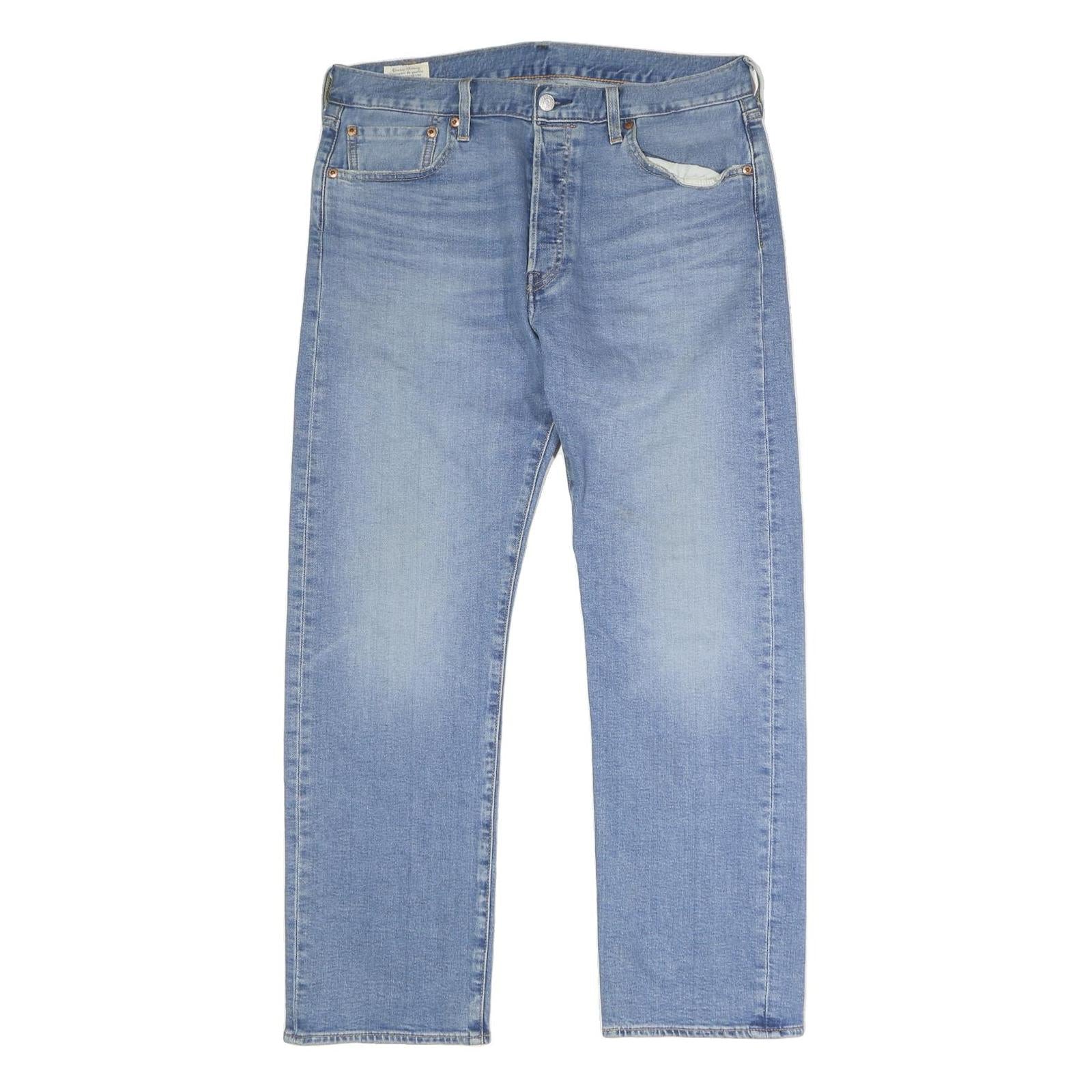 LEVI'S 501 Big E Mens Jeans Blue Regular Straight Denim Light W35 L29 Classic