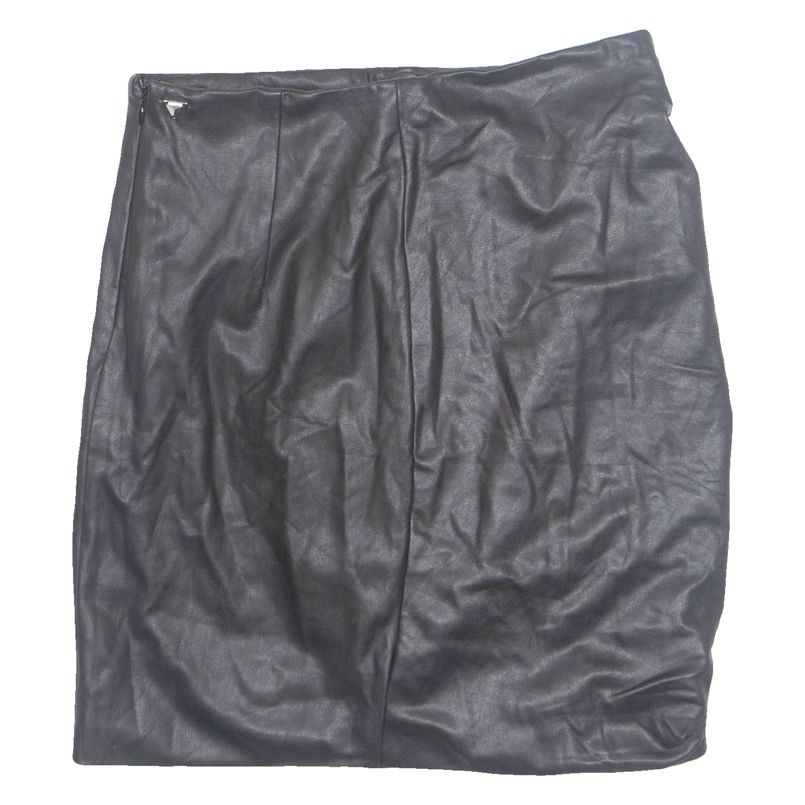 GUESS Womens Straight Skirt Black Short UK 6