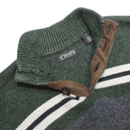 CHAPS Mens Grey & White Patterned Cotton Pullover Jumper Cable Knit L