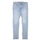 LEVI'S 512 Tapered Womens Jeans Blue Cotton Denim Light W32 L34 Regular Fit Zip