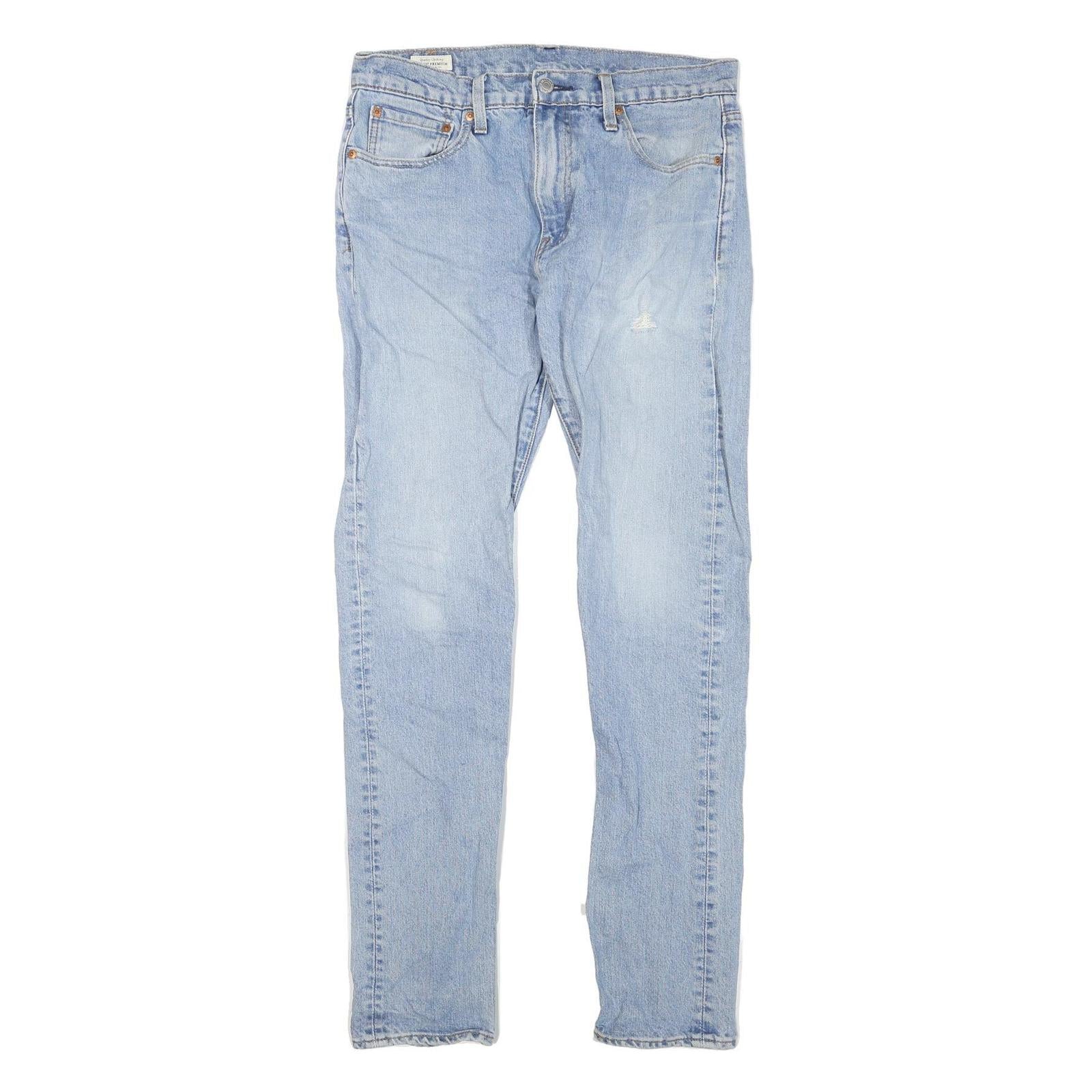 LEVI'S 512 Tapered Womens Jeans Blue Cotton Denim Light W32 L34 Regular Fit Zip