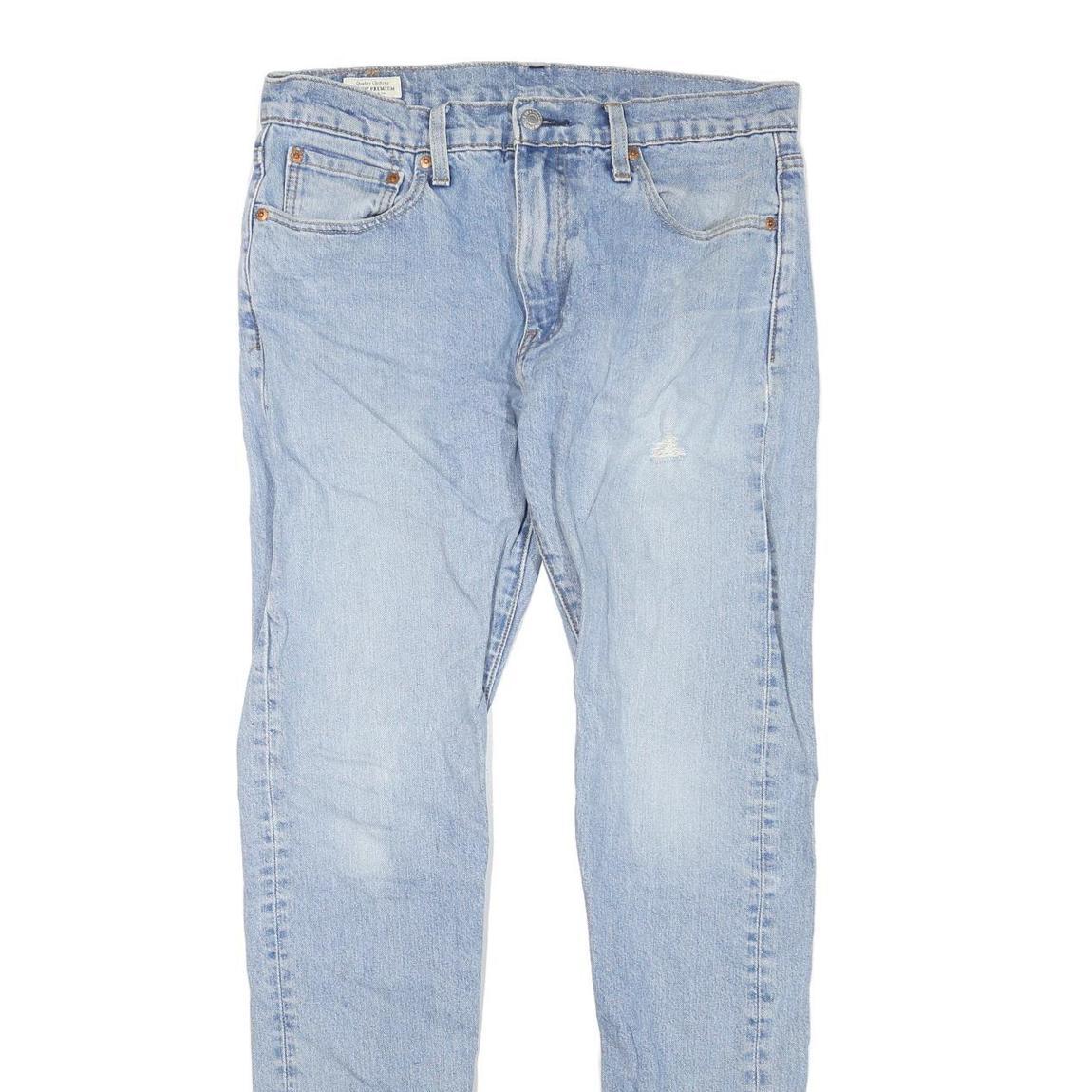 LEVI'S 512 Tapered Womens Jeans Blue Cotton Denim Light W32 L34 Regular Fit Zip