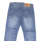 LEVI'S 501 Mens Jeans Blue Regular Straight Denim Medium W32 L33 Classic Button