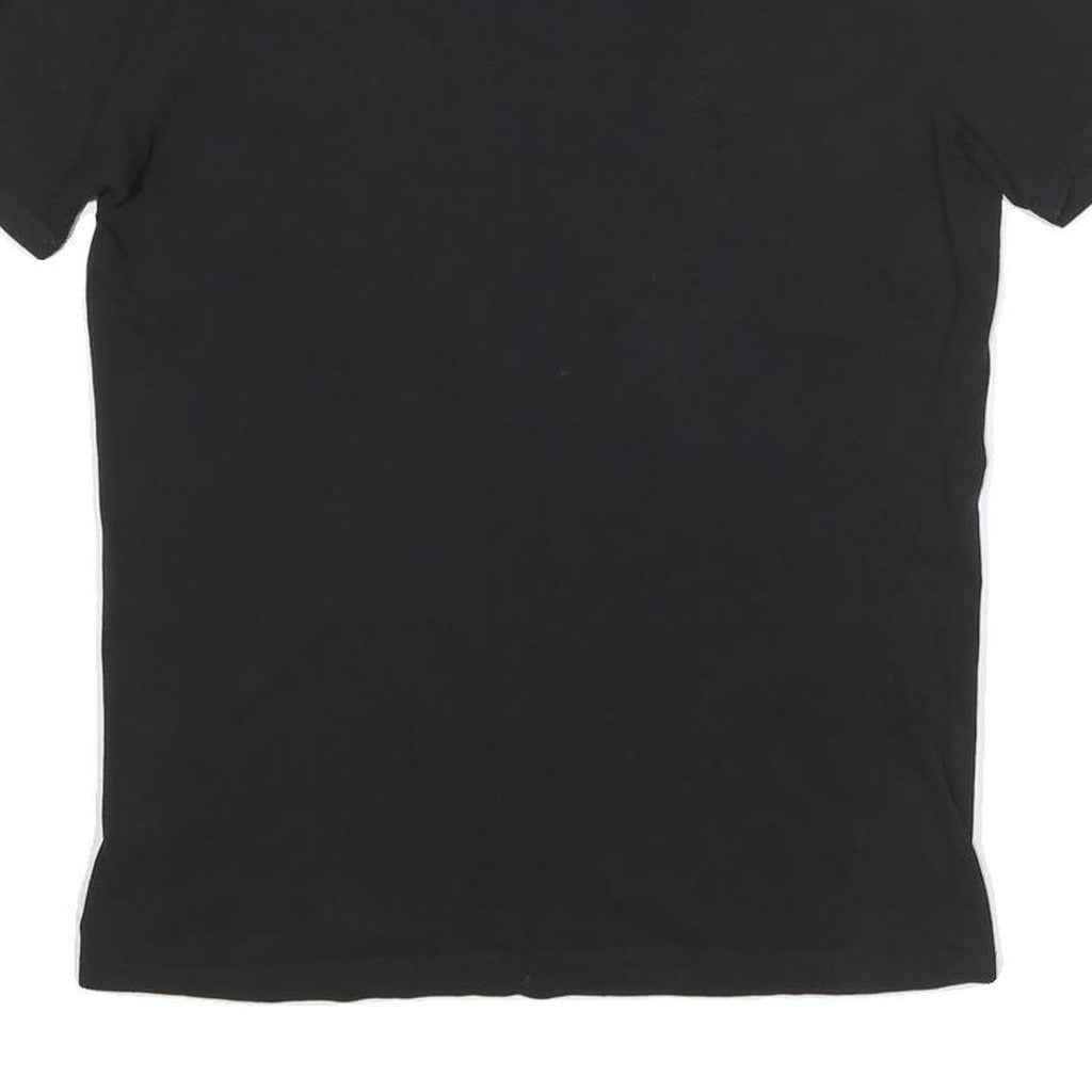 GUESS Mens Black S Logo Print T-Shirt Short Sleeve Crew Neck Casual Cotton Blend