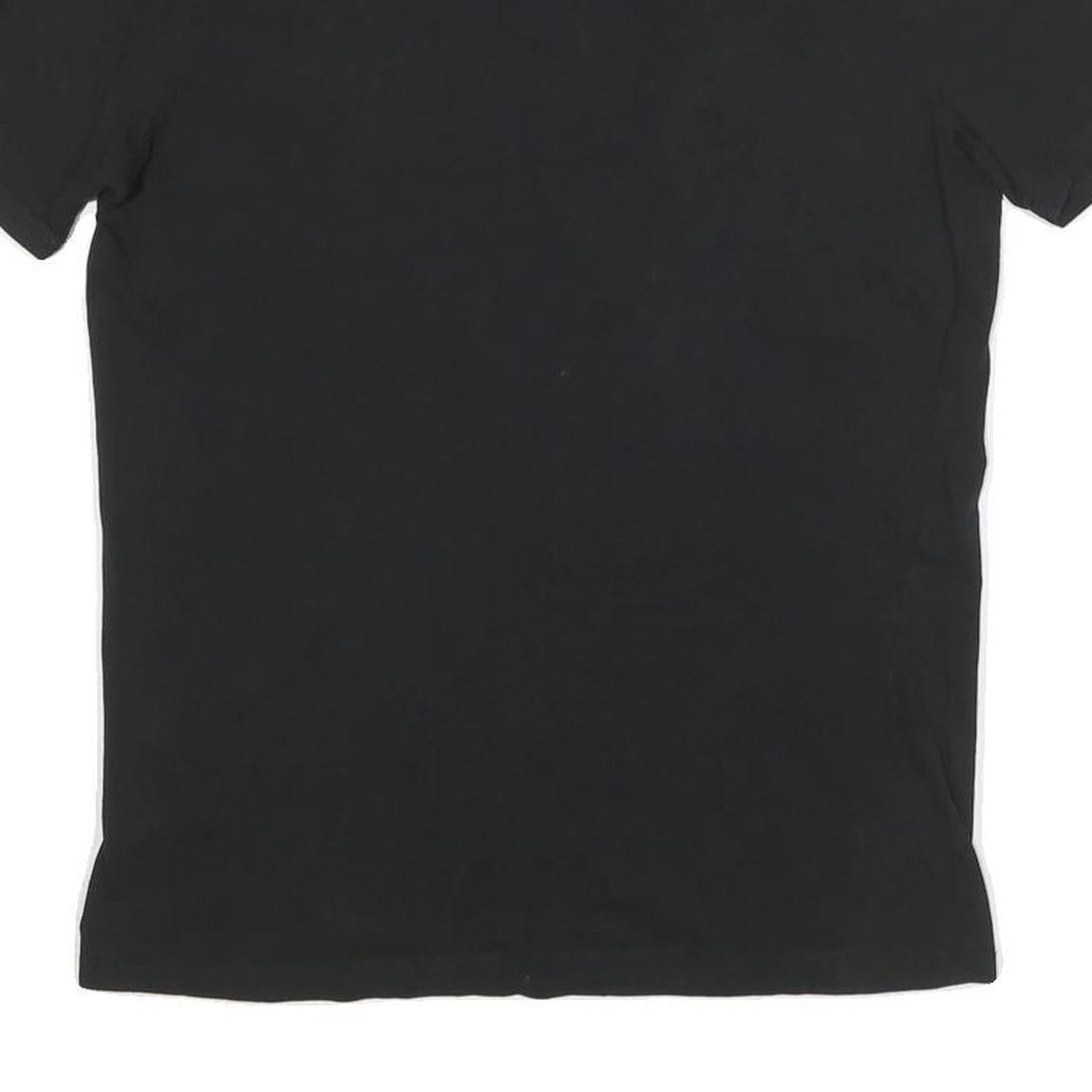 GUESS Mens Black S Logo Print T-Shirt Short Sleeve Crew Neck Casual Cotton Blend