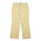 NIKE Womens Beige Polyester Blend Drawstring Waist Relaxed Fit Straight Leg