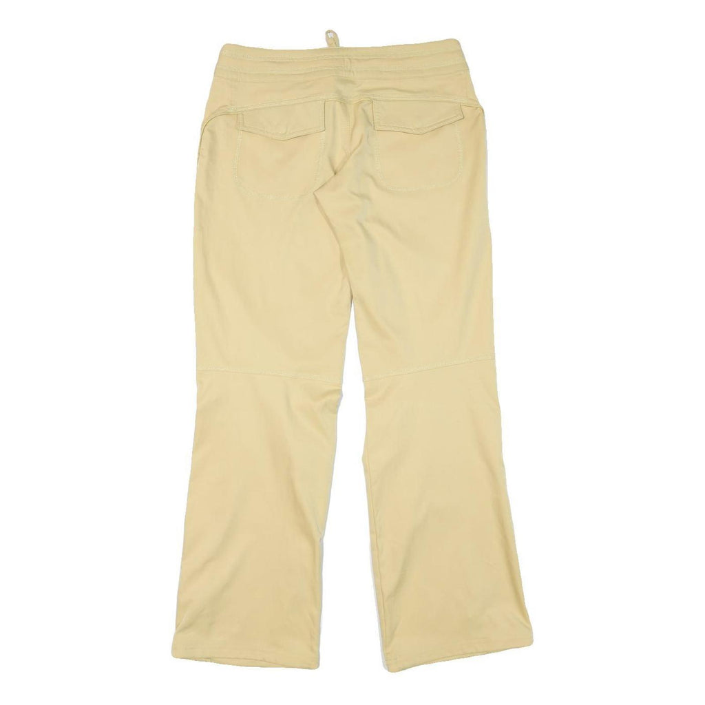 NIKE Womens Beige Polyester Blend Drawstring Waist Relaxed Fit Straight Leg