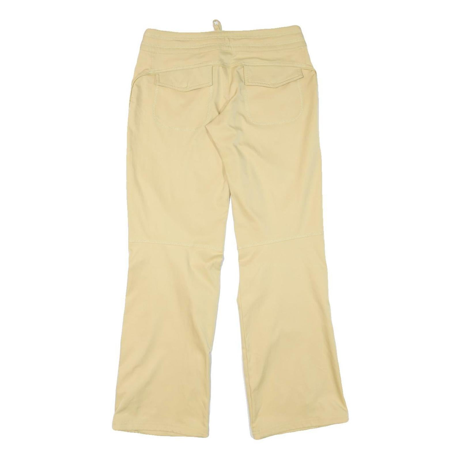 NIKE Womens Beige Polyester Blend Drawstring Waist Relaxed Fit Straight Leg