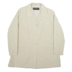 CLAUDE HAVREY Womens Beige Button Jacket UK 20 Polyester Blend Classic Style
